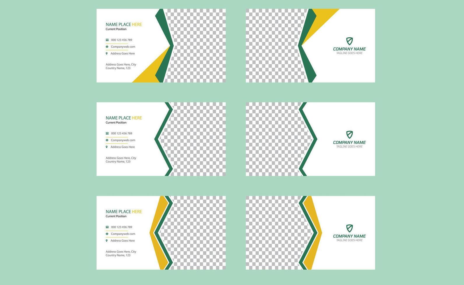 Simple elegant minimal clean modern creative corporate name visiting business card design template vector