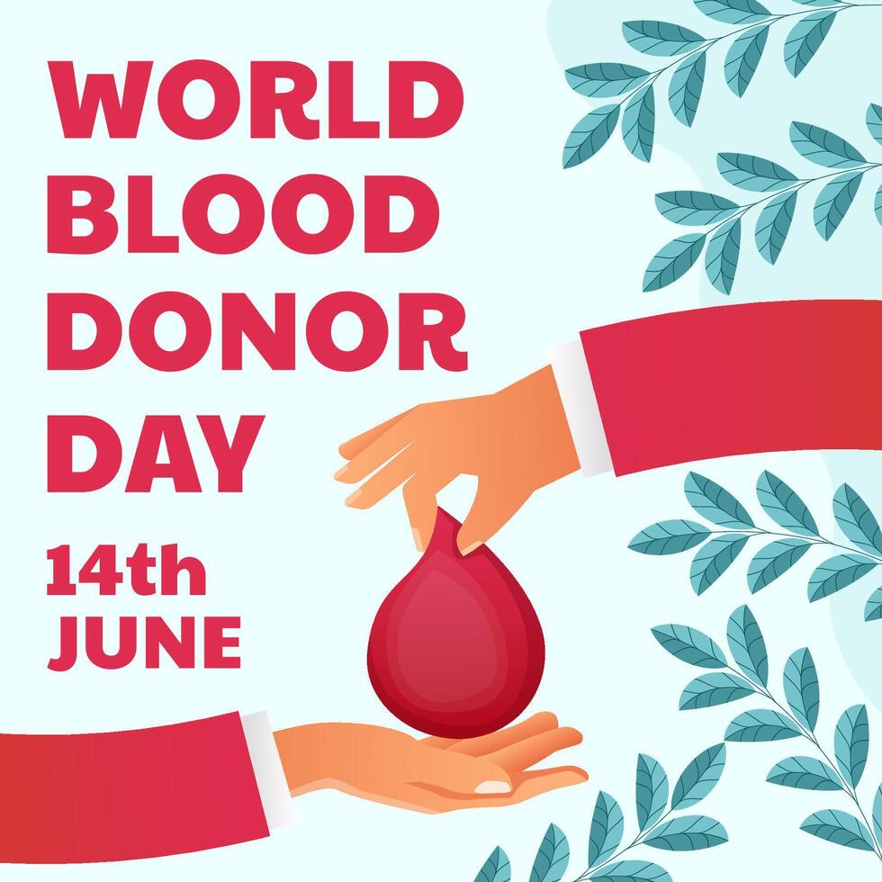 gradient world blood donor day illustration design vector