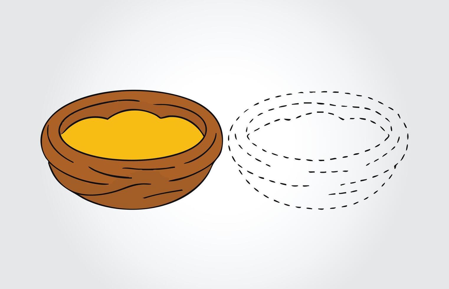 Kids book Nest Tracing illustration template vector