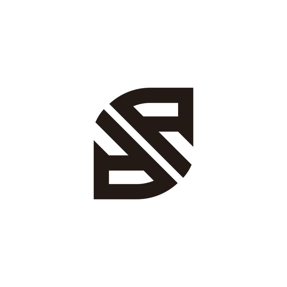 letter dp simple geometric lines sharp clean logo vector