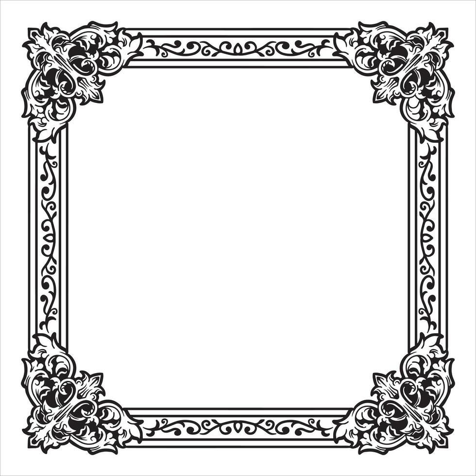 Ornamental Frames Geometric Outlines Decorative Polished Detail vector