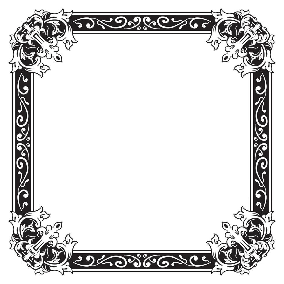 Ornamental Frames Geometric Outlines Decorative Ornamental Lines vector