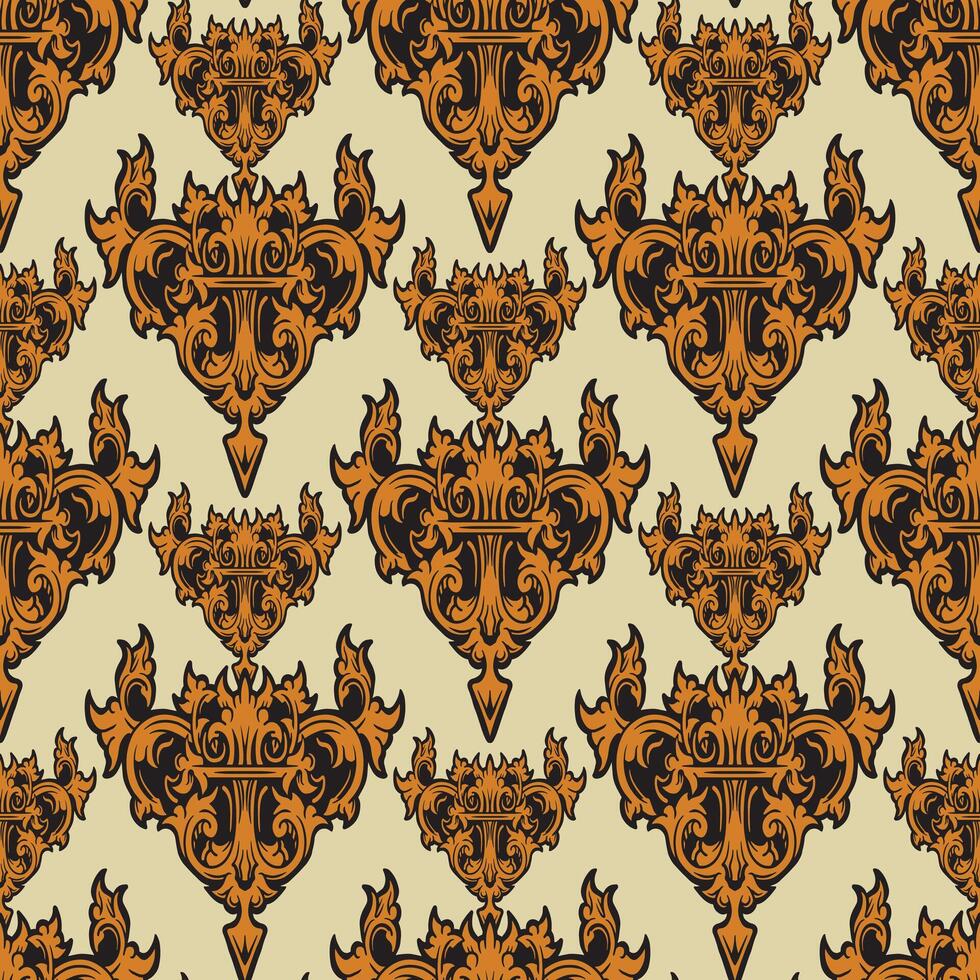 Festive Ornamental Seamless Pattern with Subtle Glamour vector