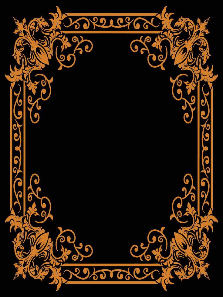 Floral Botanical Border with Soft Ivy and Petal Detailing vector