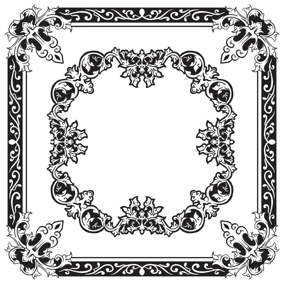 Ornamental Frames Decorative Outline Geometric Premium vector