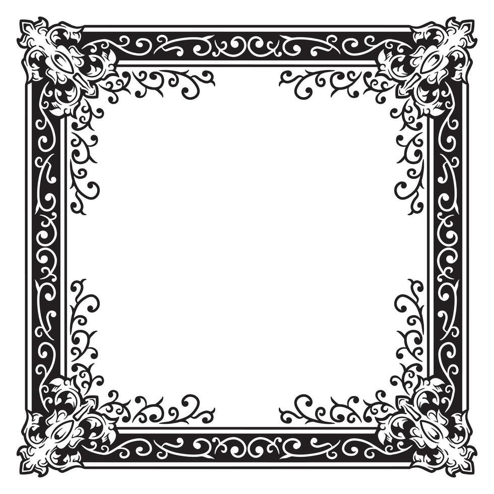 Ornamental Frames Lineart Decorative Premium Geometric vector