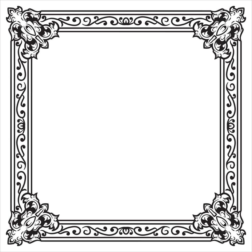 Ornamental Frames Geometric Decorative Premium Outline vector
