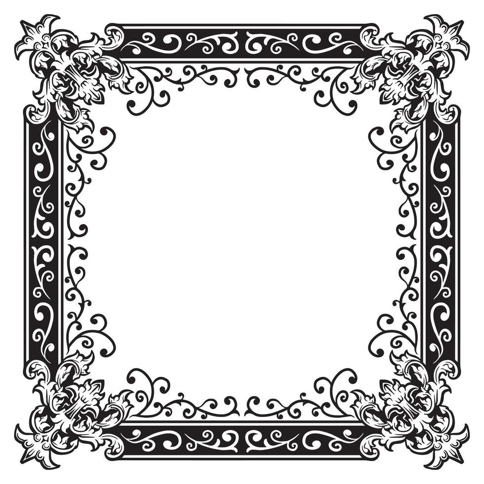 Ornamental Border Geometric Outlines Decorative Clean Structure vector