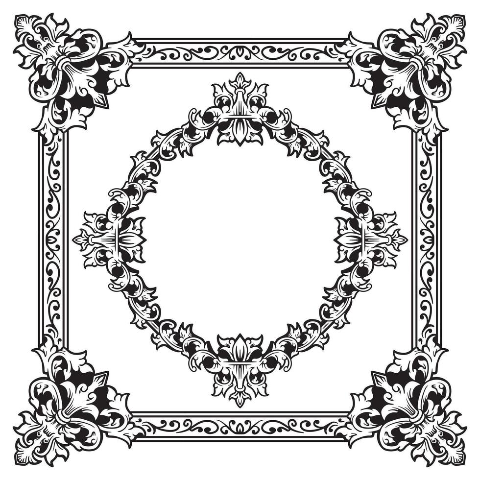 Ornamental Frames Geometric Lineart Decorative Decorative Border vector