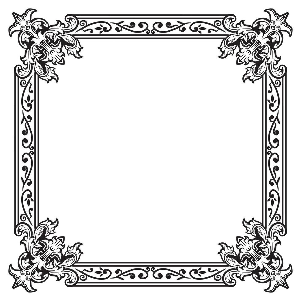 Ornamental Frames Geometric Lineart Decorative Smooth Ornament vector