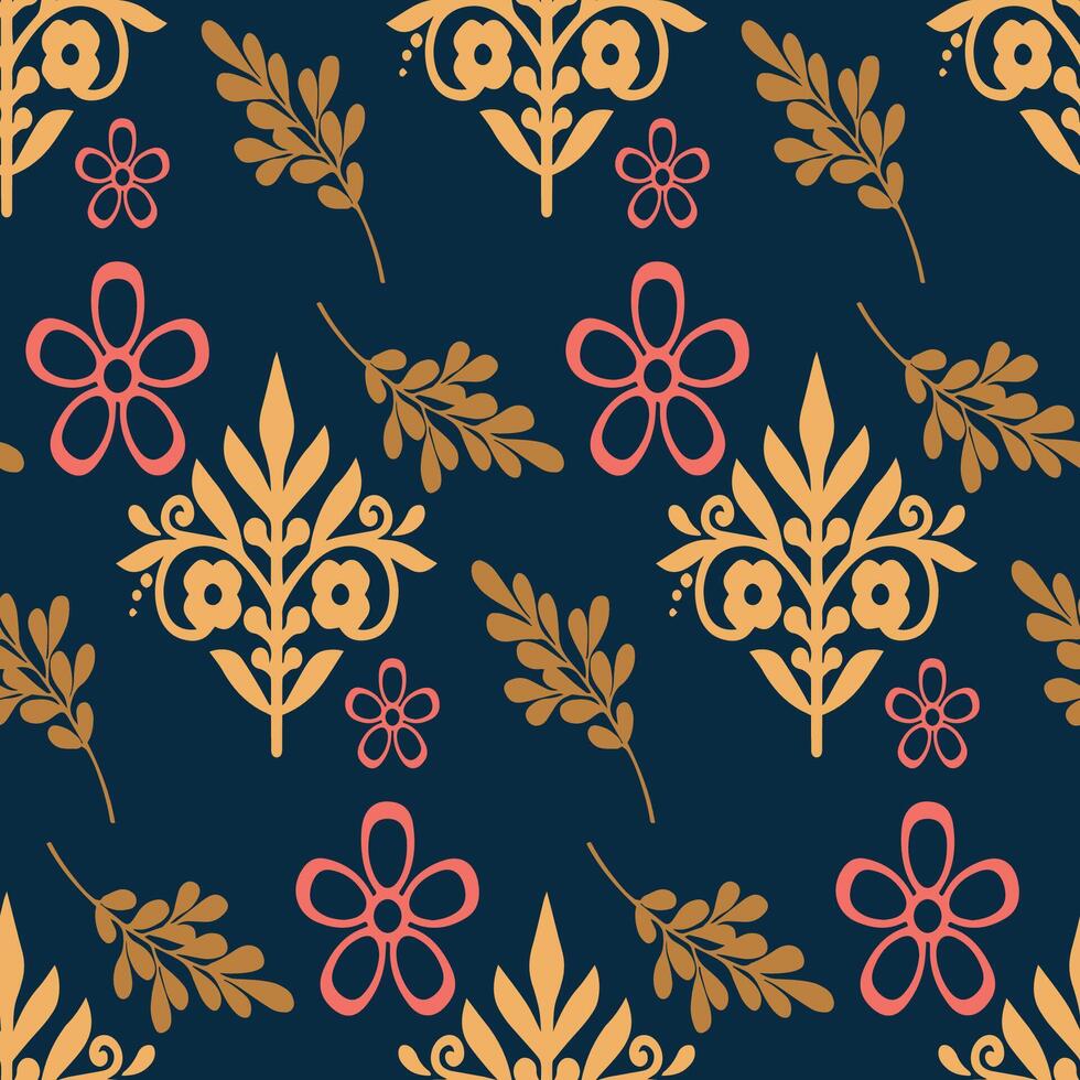 Subtle Floral Seamless Pattern for Cute Stationery Seamless Pattern vector