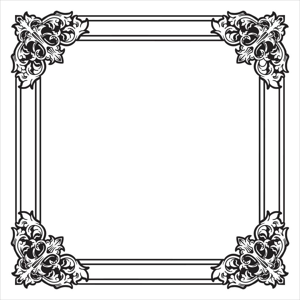 Premium Ornamental Frames Geometric Outline Decorative Premium vector