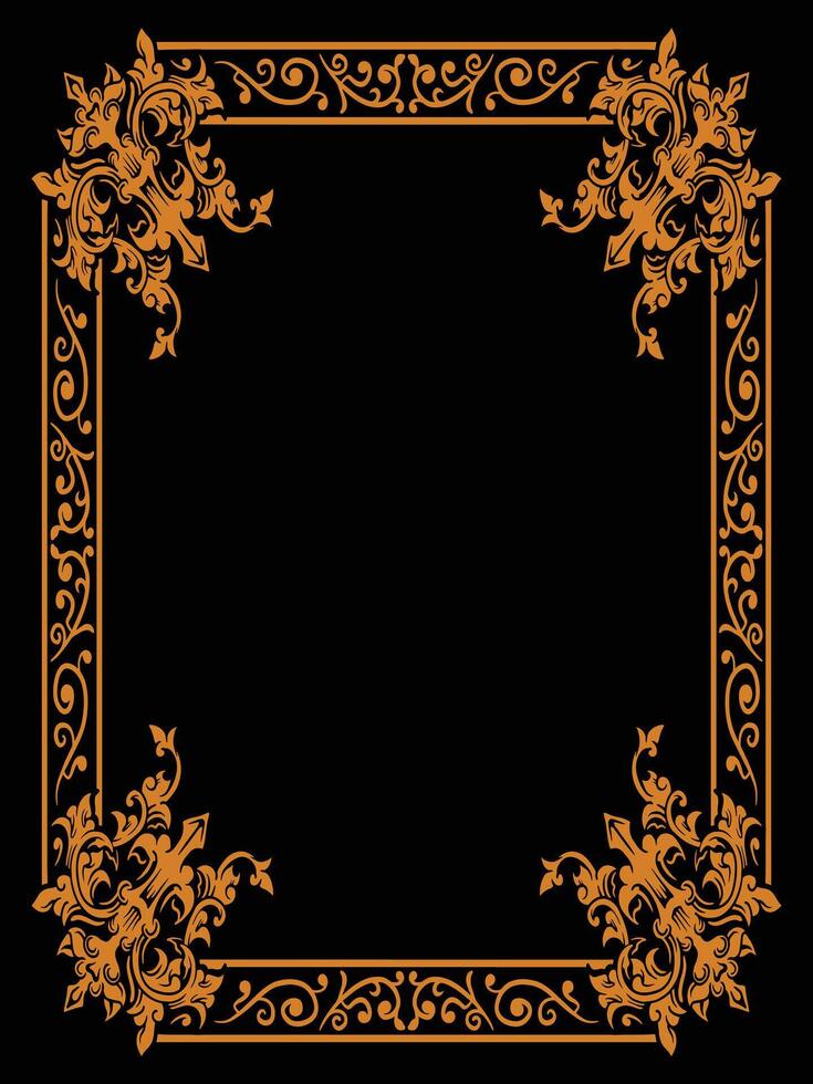Botanical Frame with Organic Leaf and Petal Flourishes vector