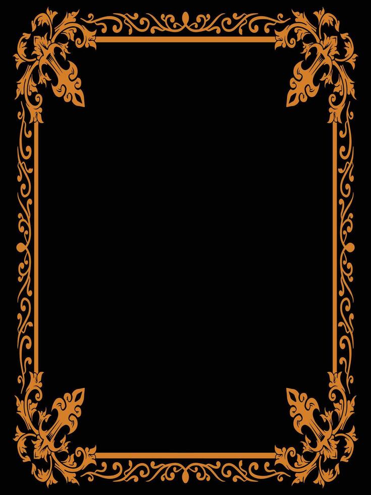 Ornamental Border with Nature and Blossom Motifs vector