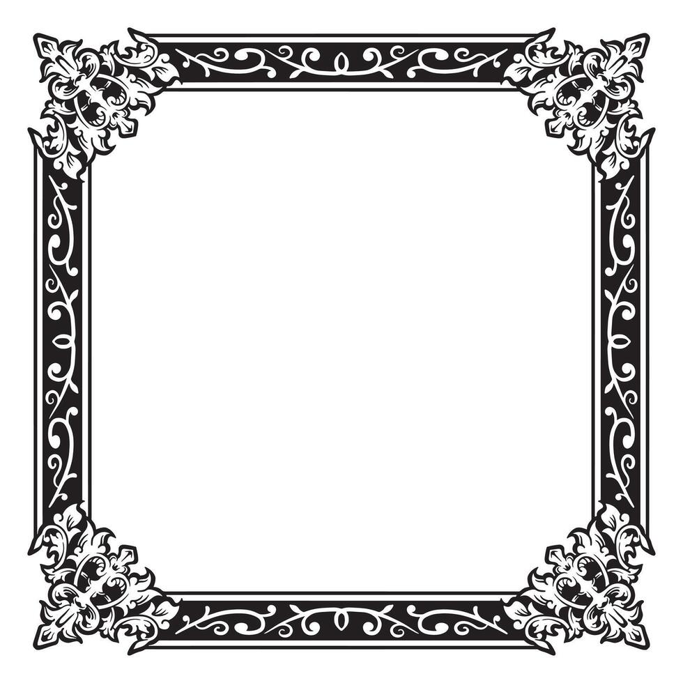 Ornamental Border Geometric Lineart Decorative Modern Pattern vector