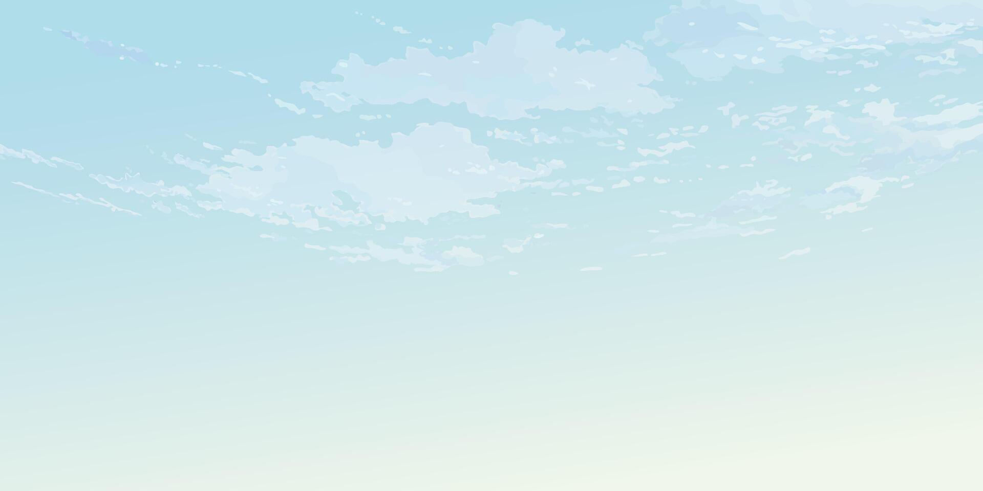 Cloudscape in a day with clear skies horizontal background vector