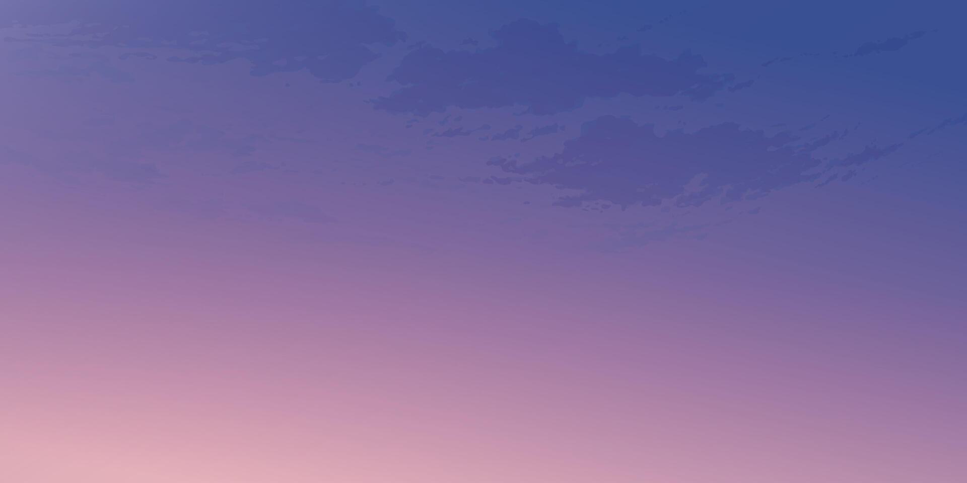 Minimalist coudscape with dramatic sky horizontal background graphic illustration have blank space. vector