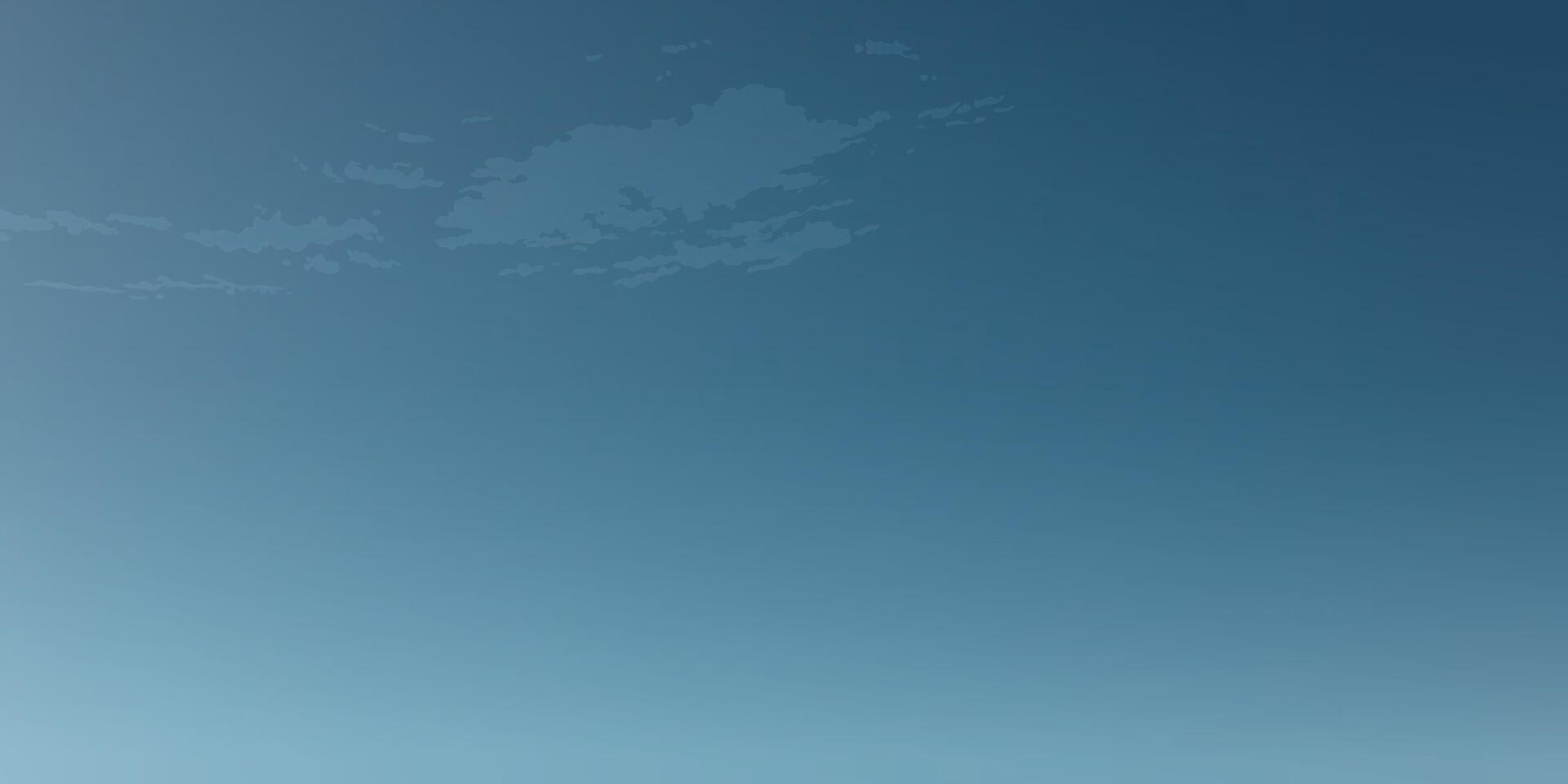 Minimalist coudscape with blue sky horizontal background graphic illustration have blank space. vector