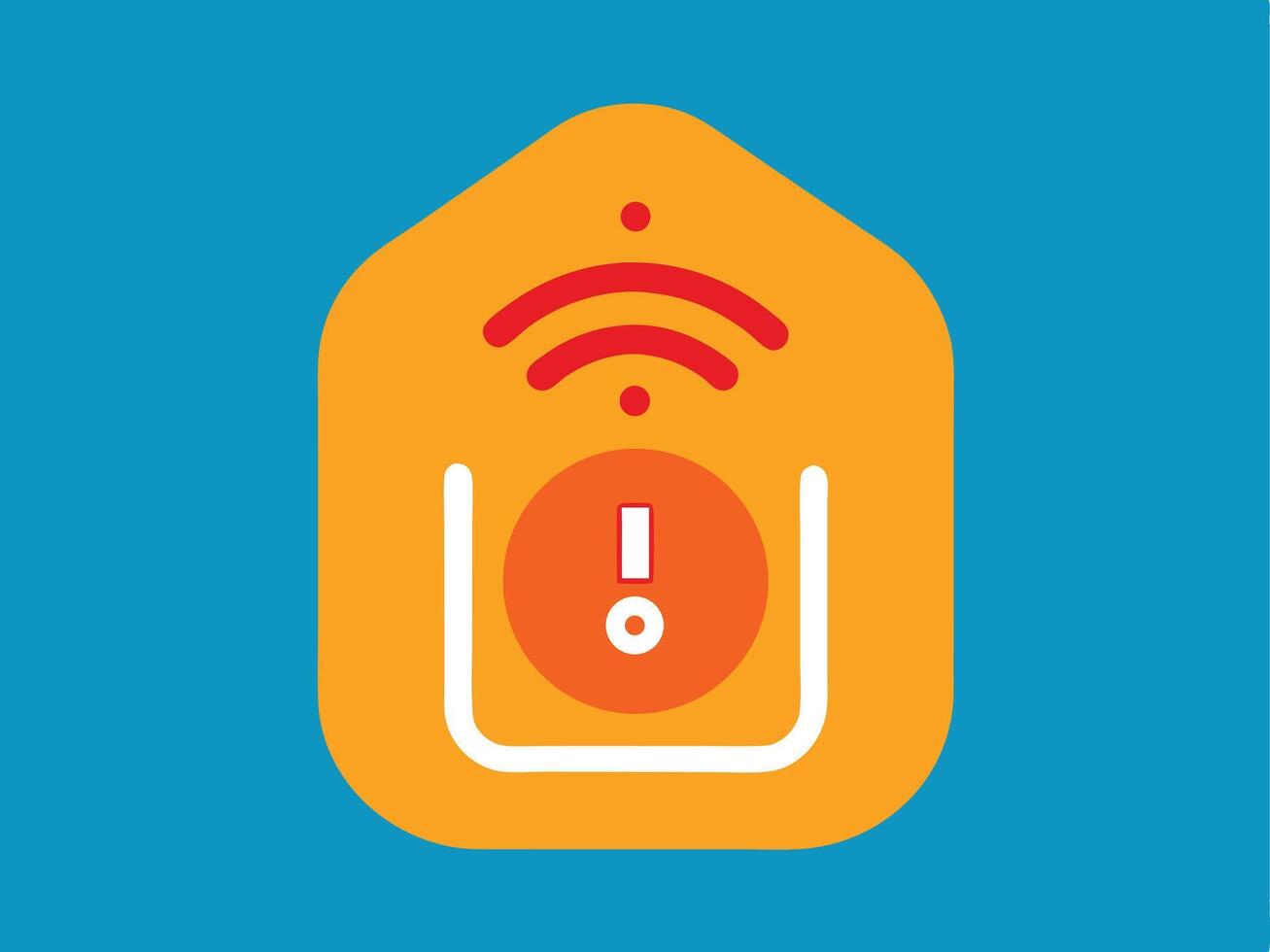 Wifi signal problem or issue alert notification concept illustration vector