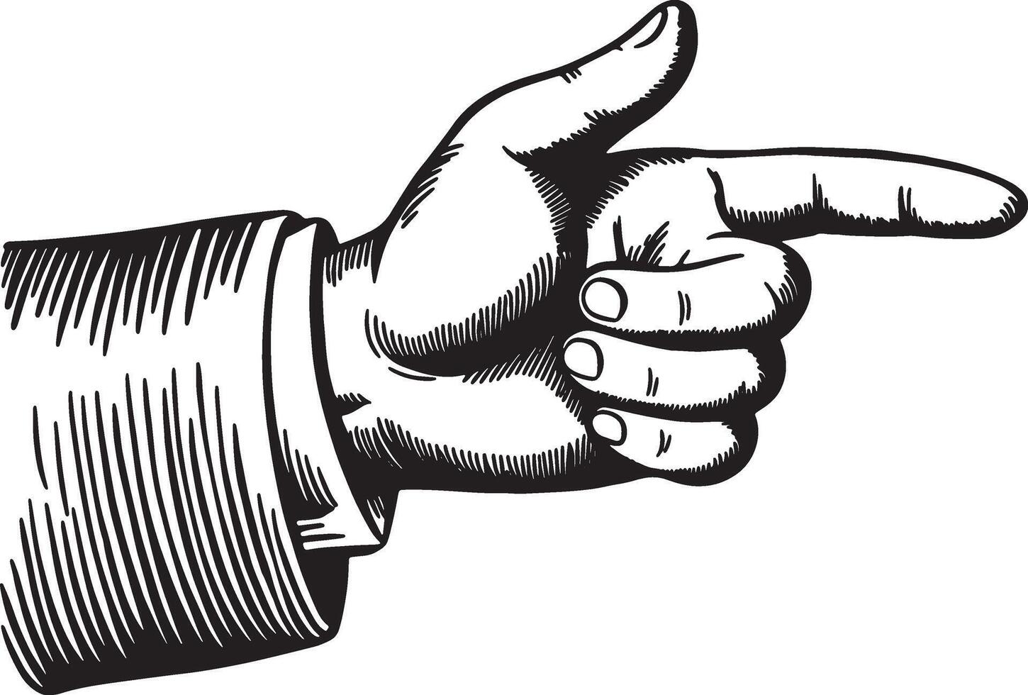 hand finger Pointing drawing vector