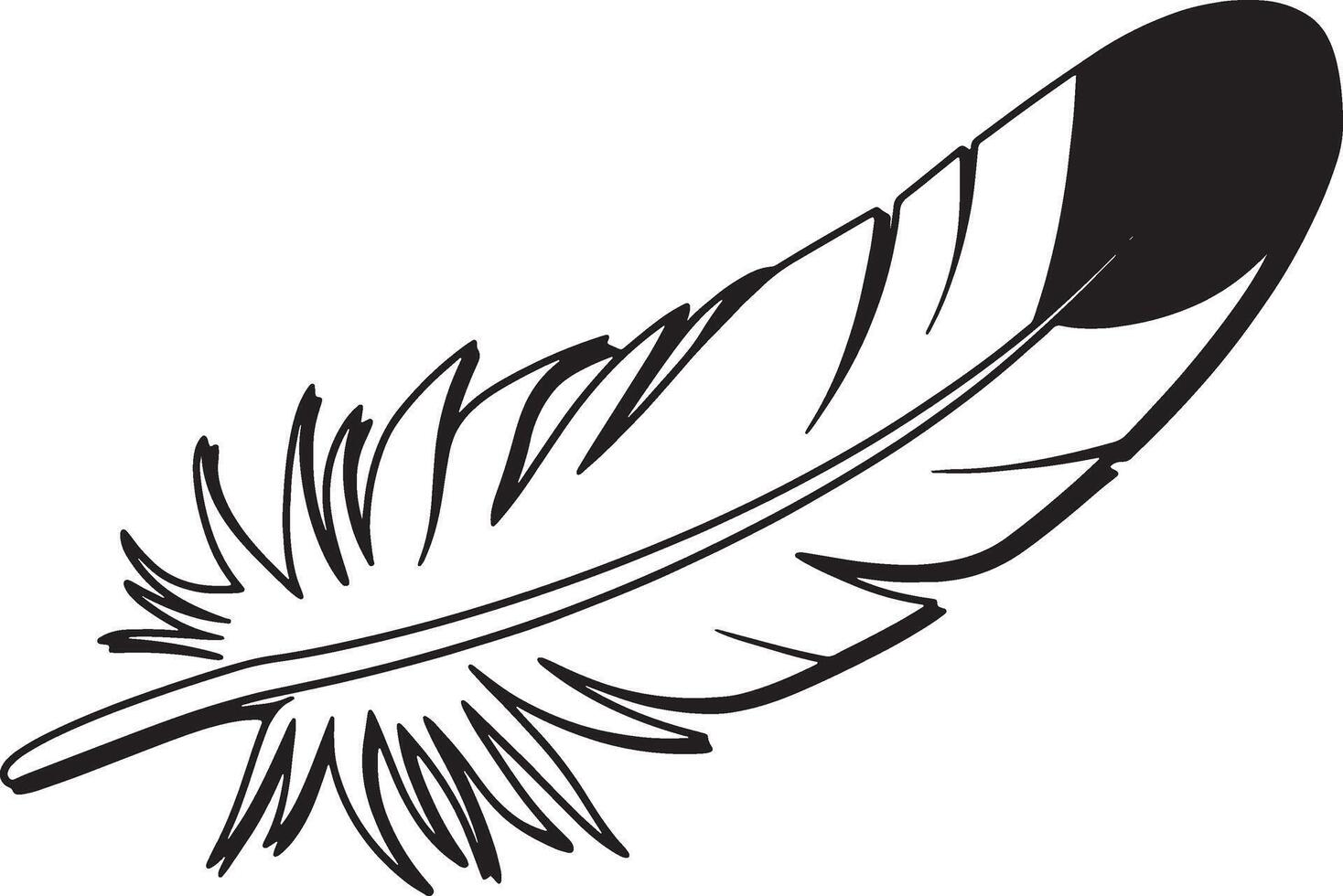 bird father line art design illustration premium quality vector