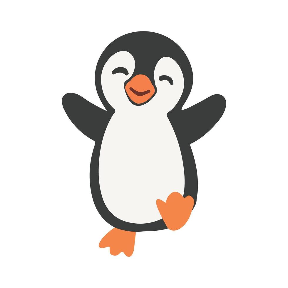 Cute Chubby Penguin Digital Clipart vector