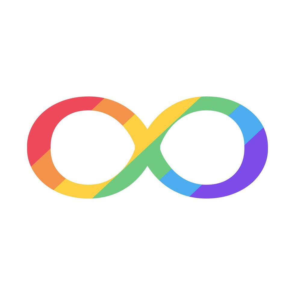Rainbow infinity symbol LGBTQ. illustration. vector