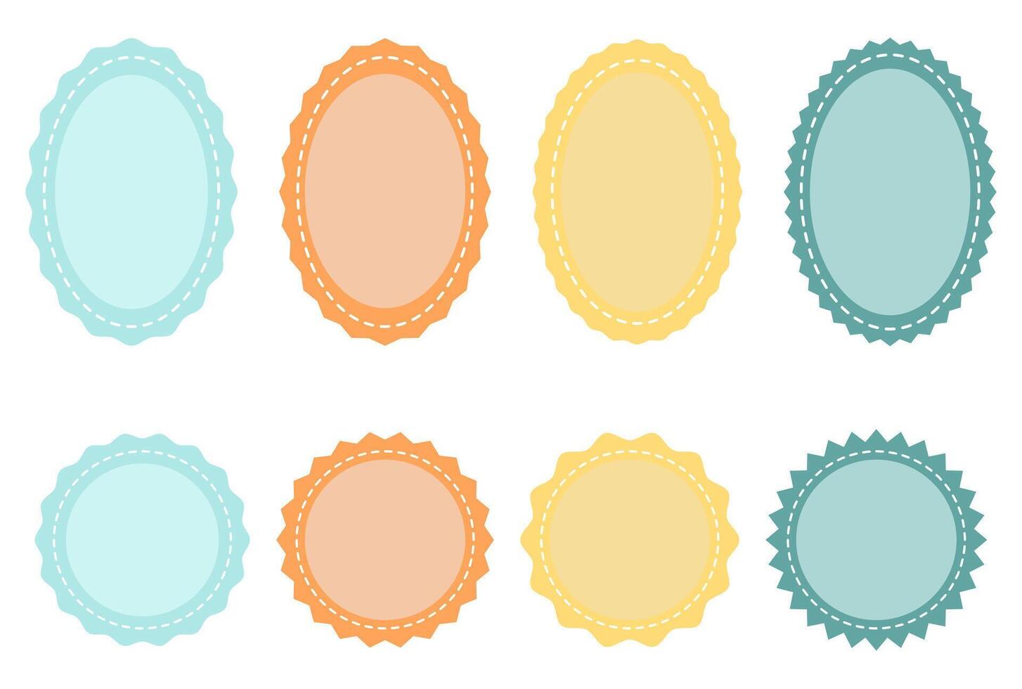 Set with colored labels for children's design and decor vector