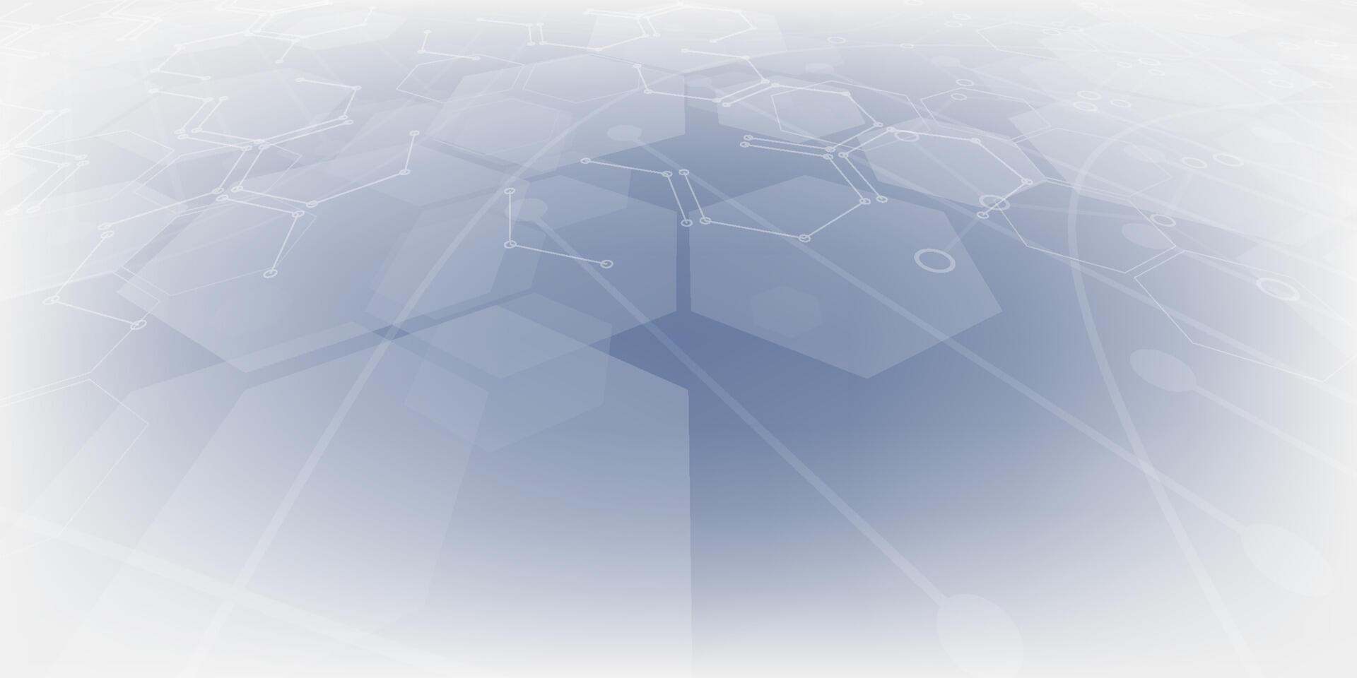 Geometric hexagon abstract background with simple polygonal elements. Medical, business, technology or science design. vector