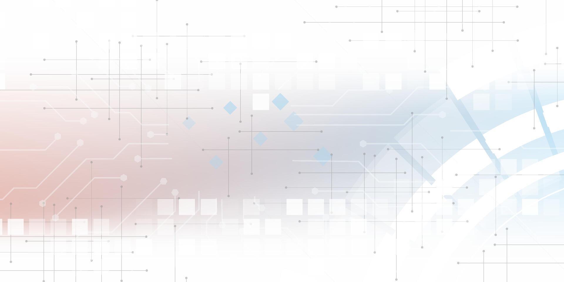 Abstract technology background. illustration gear wheel, hexagon, circuit board. engineering, machine, technology concept. abstract futuristic technology on light blue color background vector