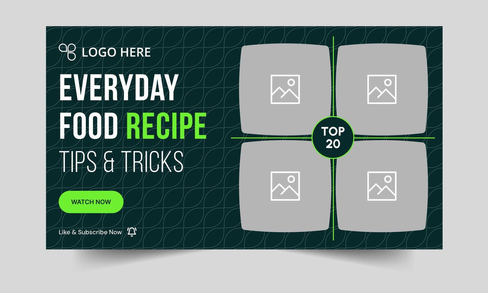 Top food recipe daily tips and tricks cover banner design, delicious food recipe tips and tricks cover banner design, editable eps 10 file format vector