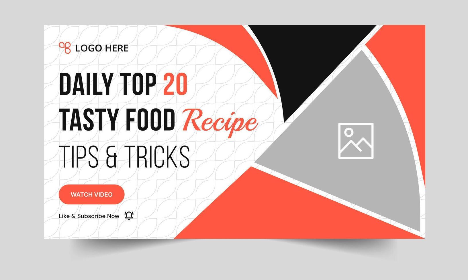 Daily tasty food recipe daily tips and tricks cover banner design, delicious food recipe tips and tricks cover banner design, editable eps 10 file format vector