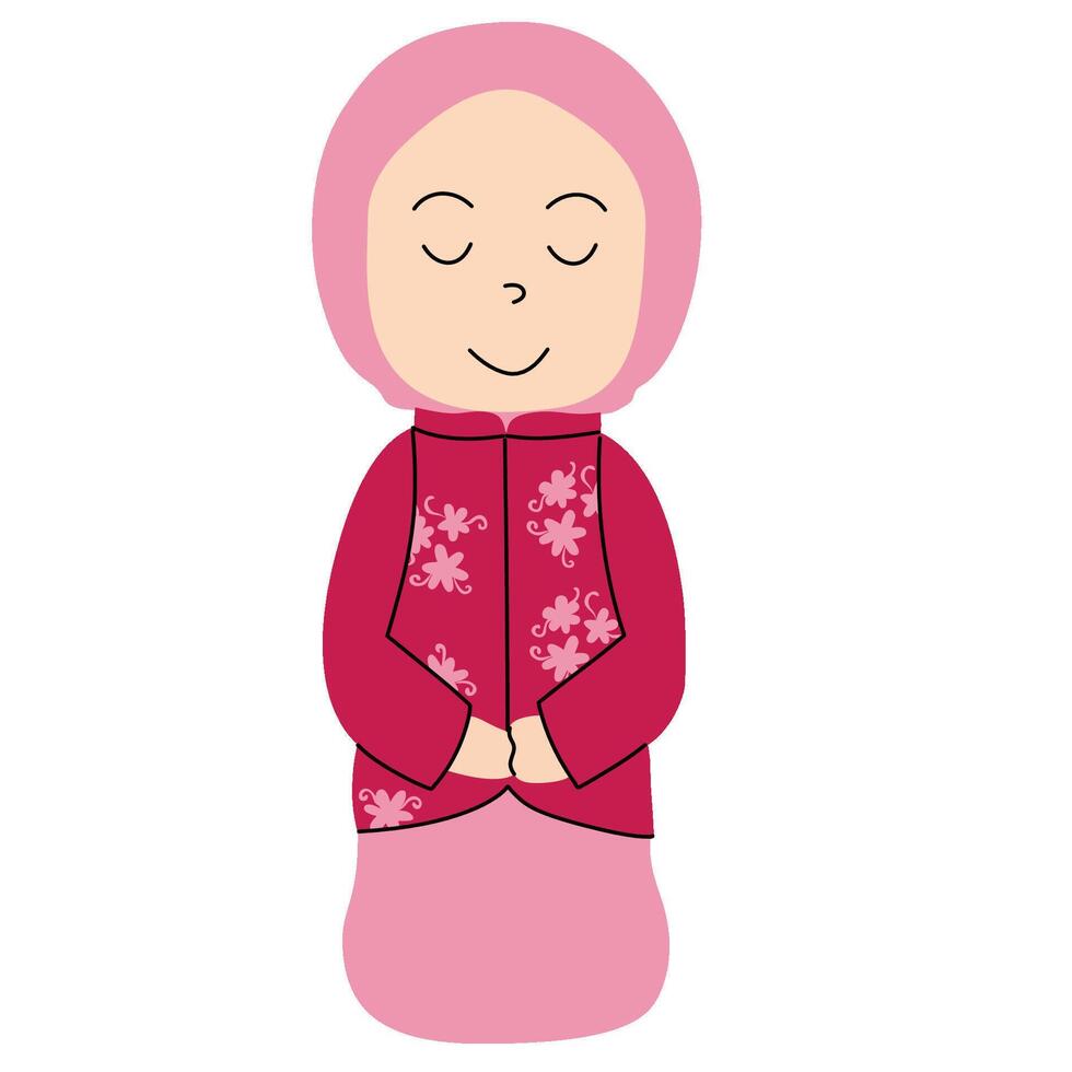 Sinden girl sitting with closed eye vector