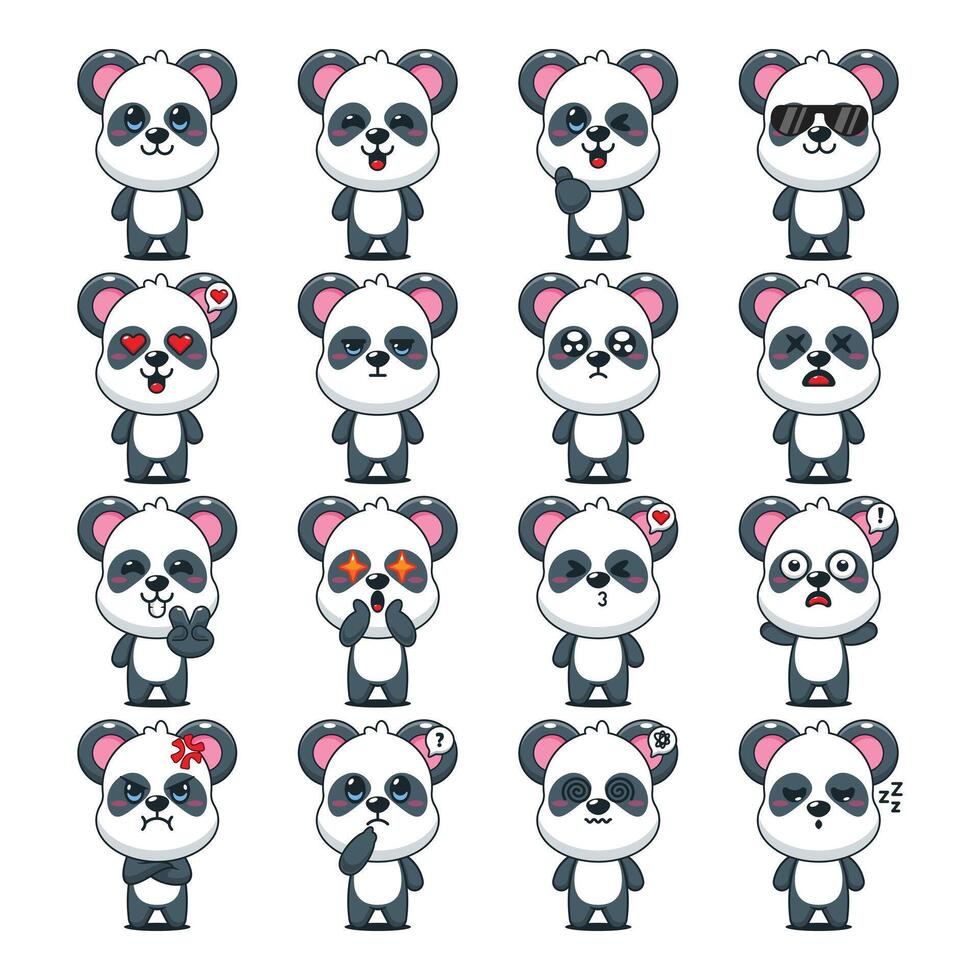 Cute Panda Cartoon Mascot Character Illustration vector