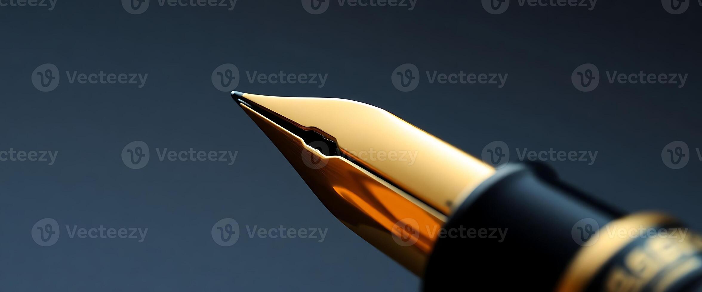 close up of the tip of a fountain pen photo