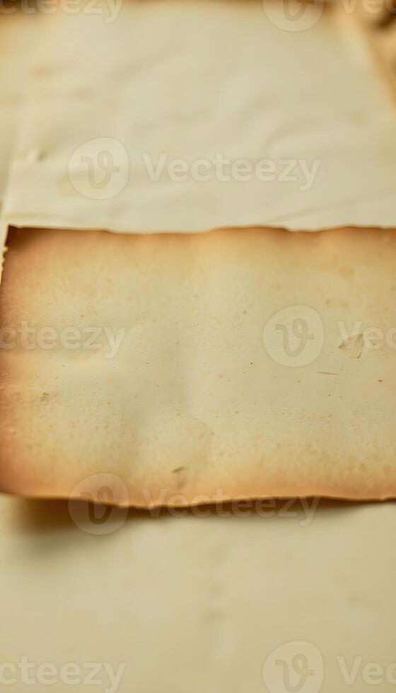 piece of parchment paper is laying on a table photo