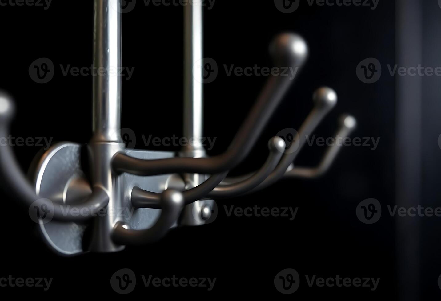 close up of a metal hook on a door photo