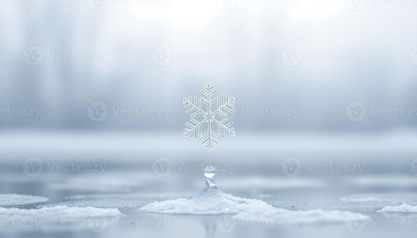 snowflake that is floating in the water photo