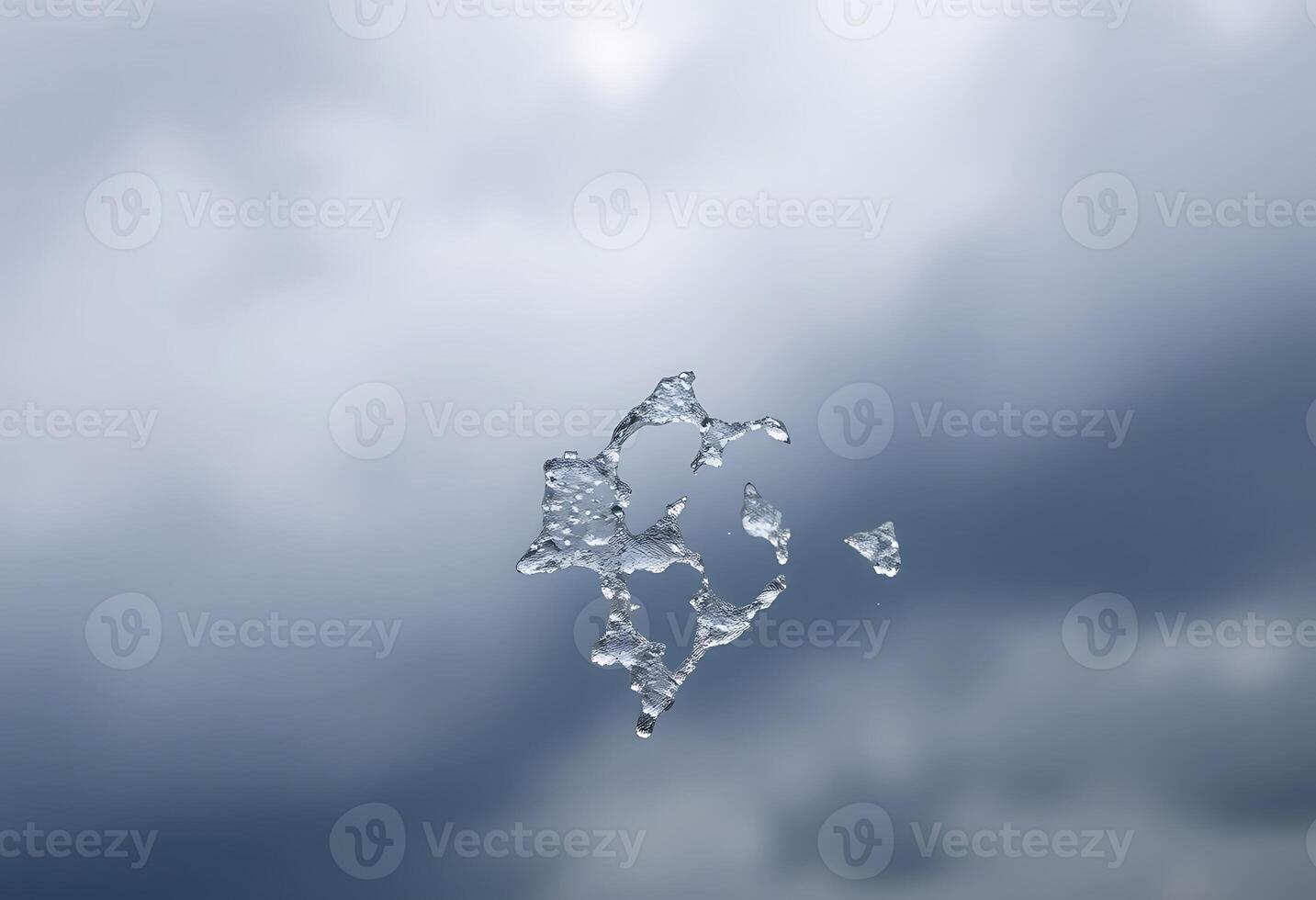 group of ice cubes floating in the air photo
