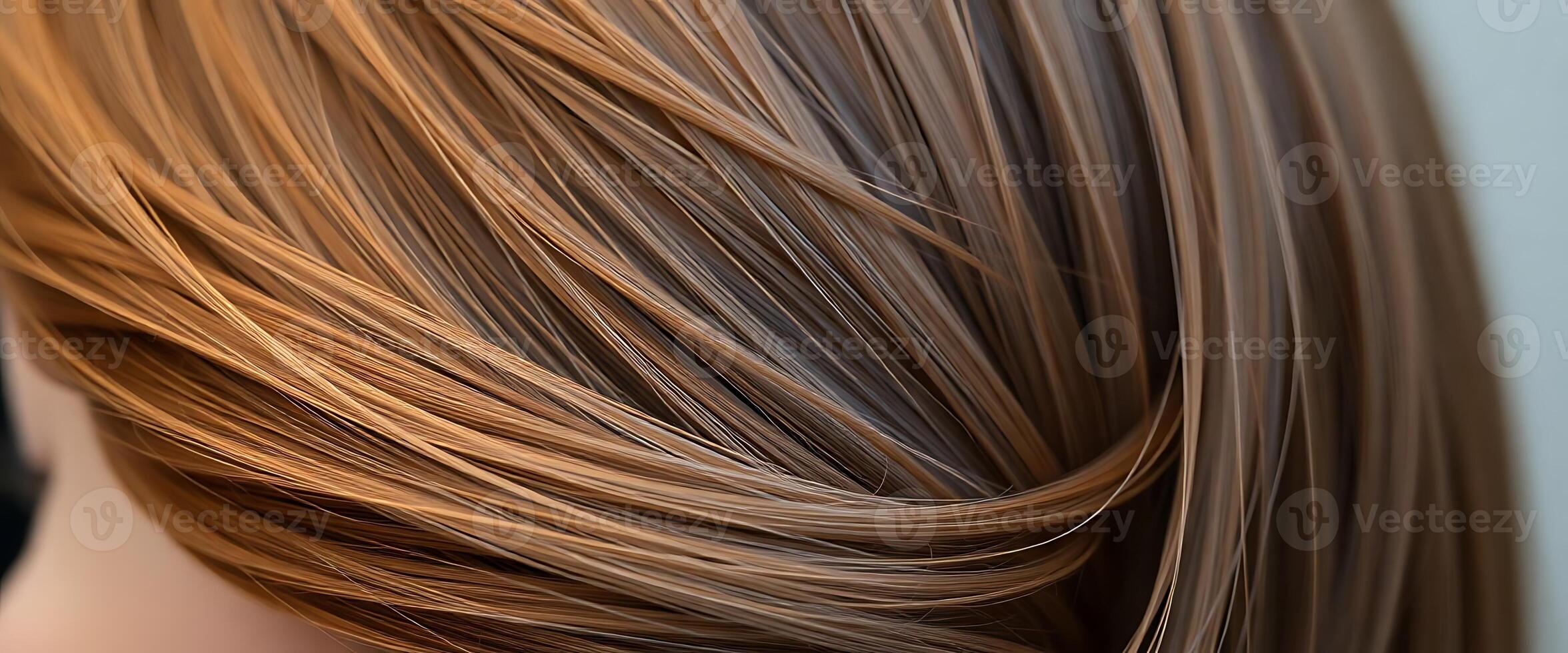 close up of a woman with brown hair photo