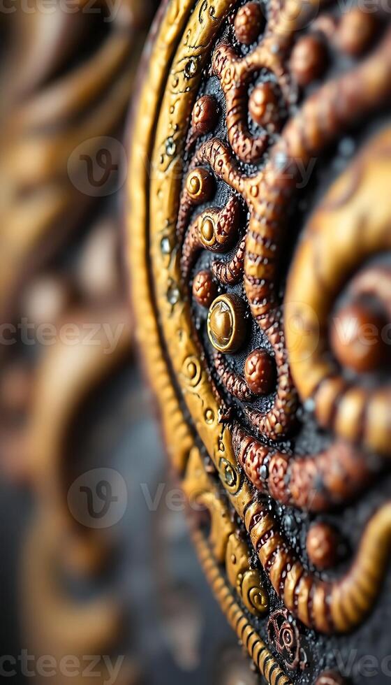 close up view of a decorative object photo