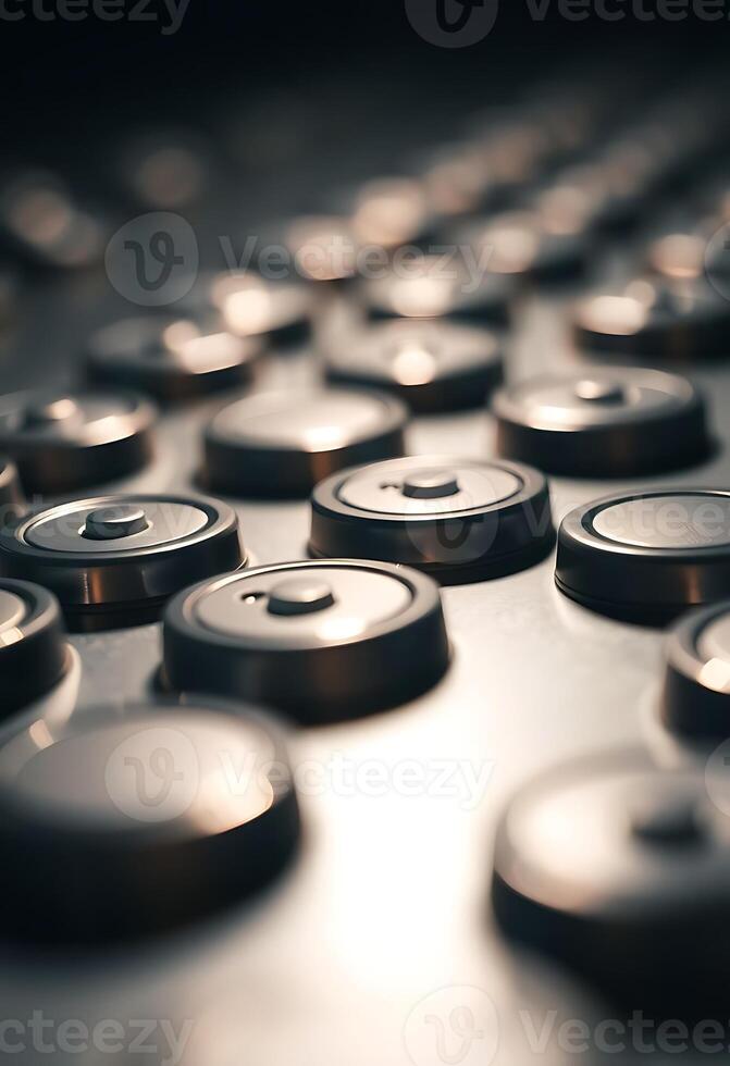 close up of a remote control with many buttons photo
