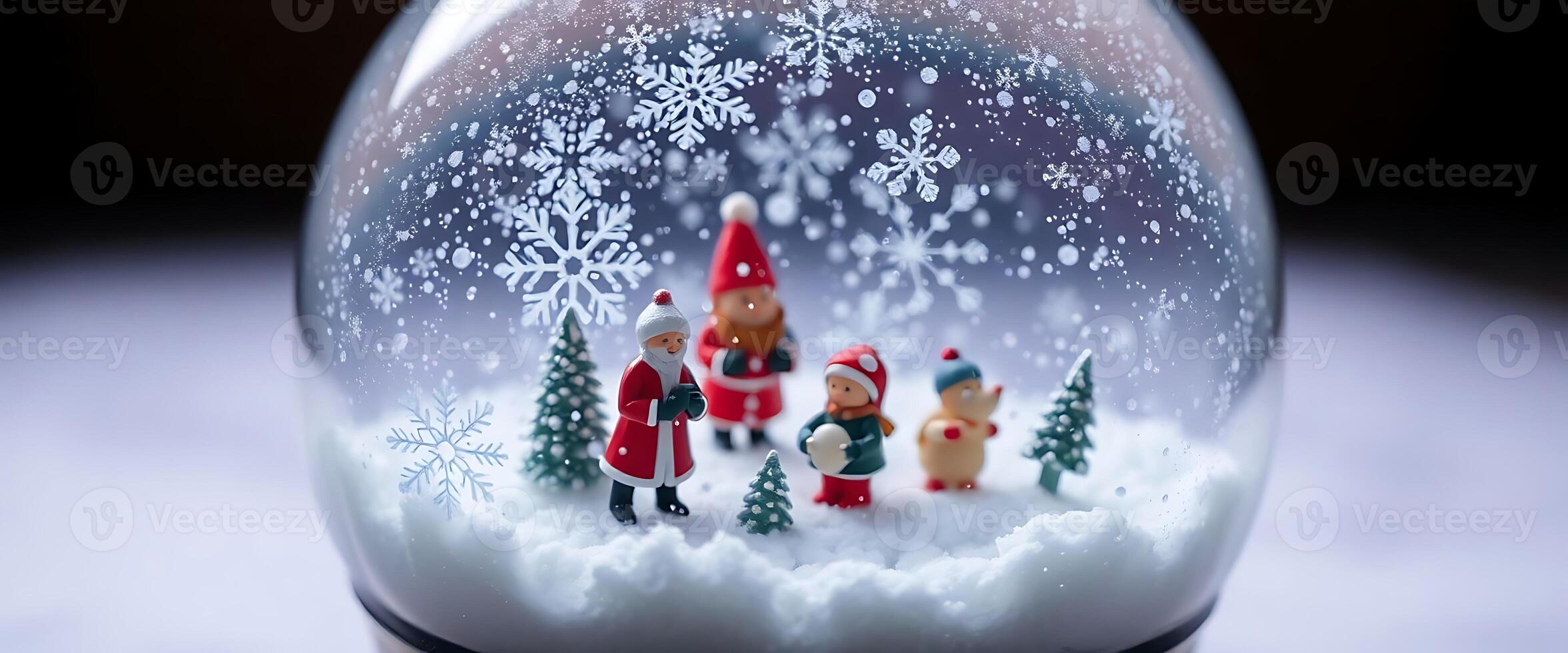 snow globe with a snow scene inside of it photo