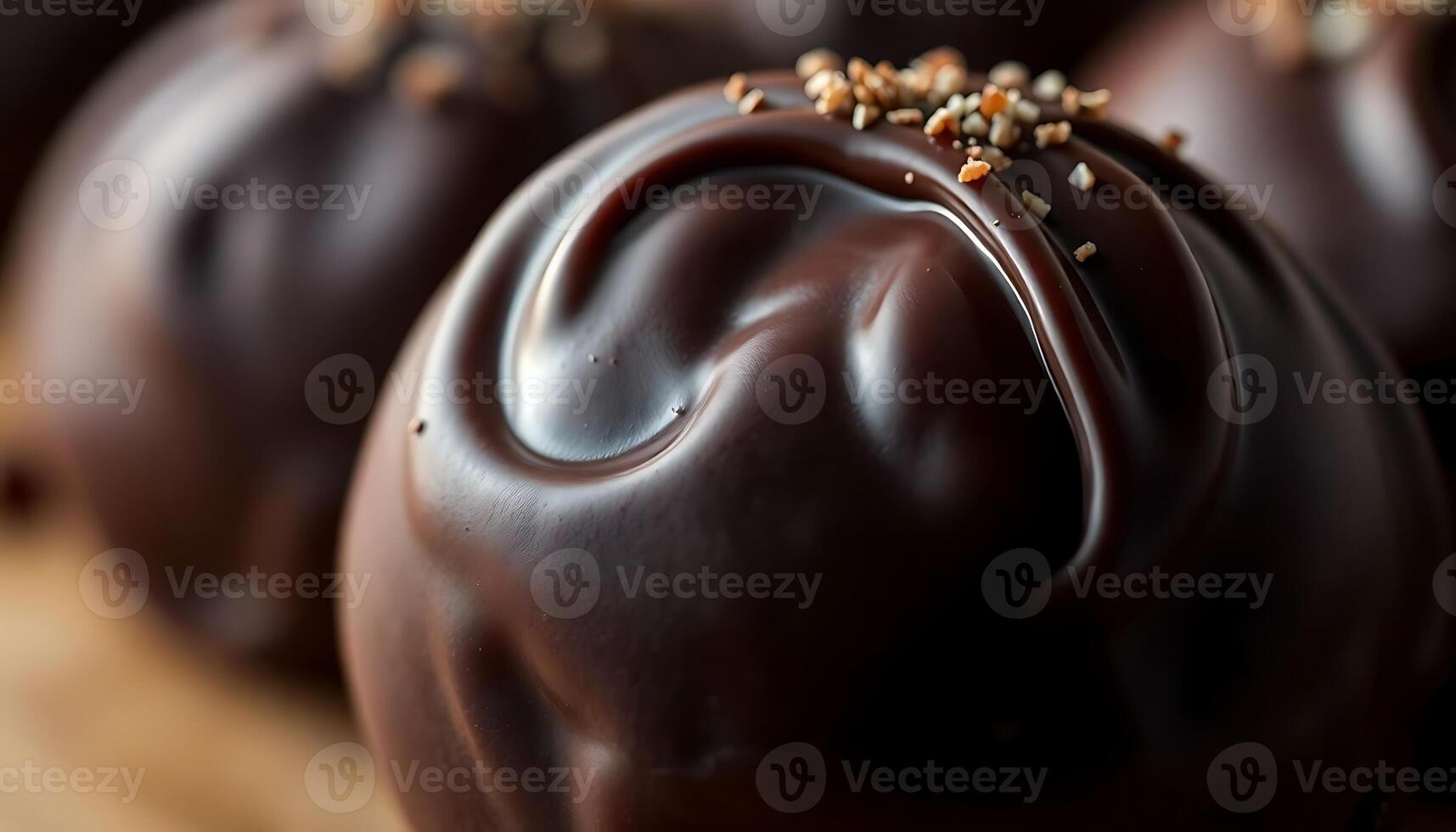 close up of a chocolate candy with sprinkles photo