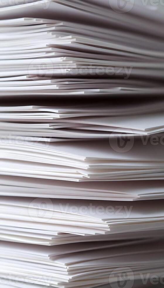 stack of papers sitting on top of a table photo