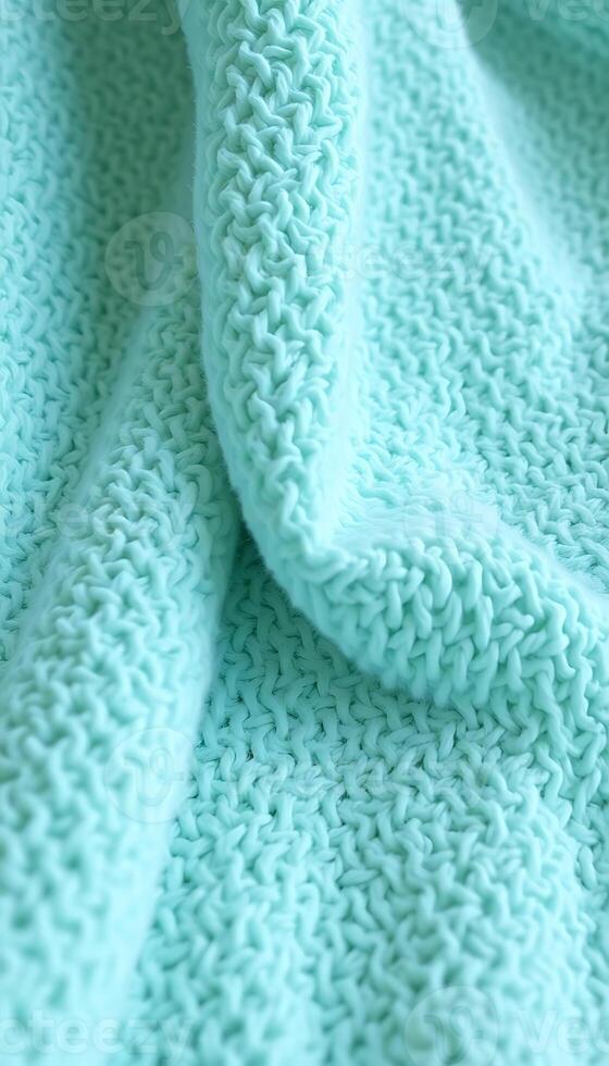 close up of a blanket with a crochet pattern photo