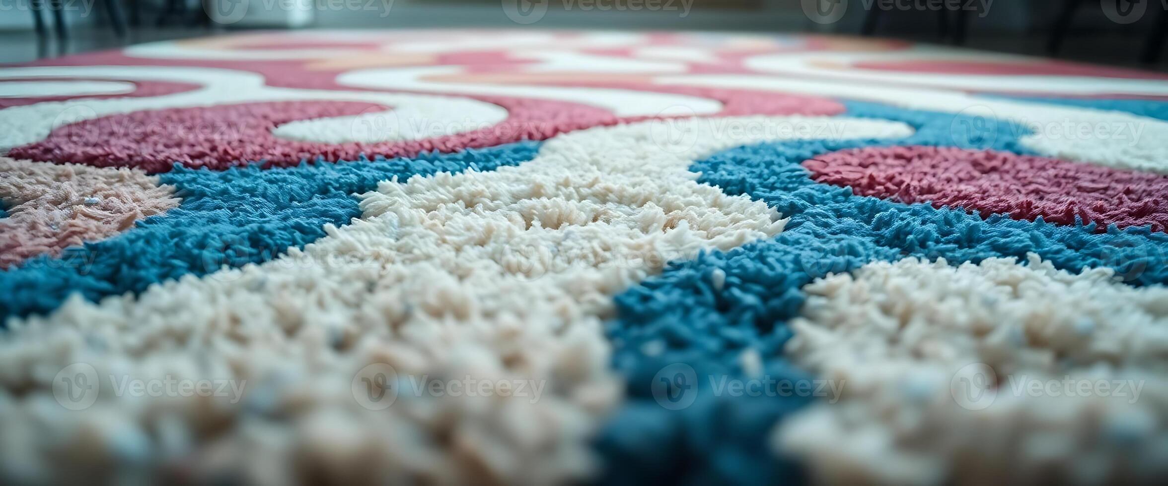 carpet with a colorful design on it photo