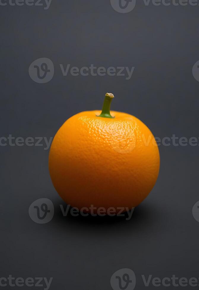 orange sitting on top of a black table photo