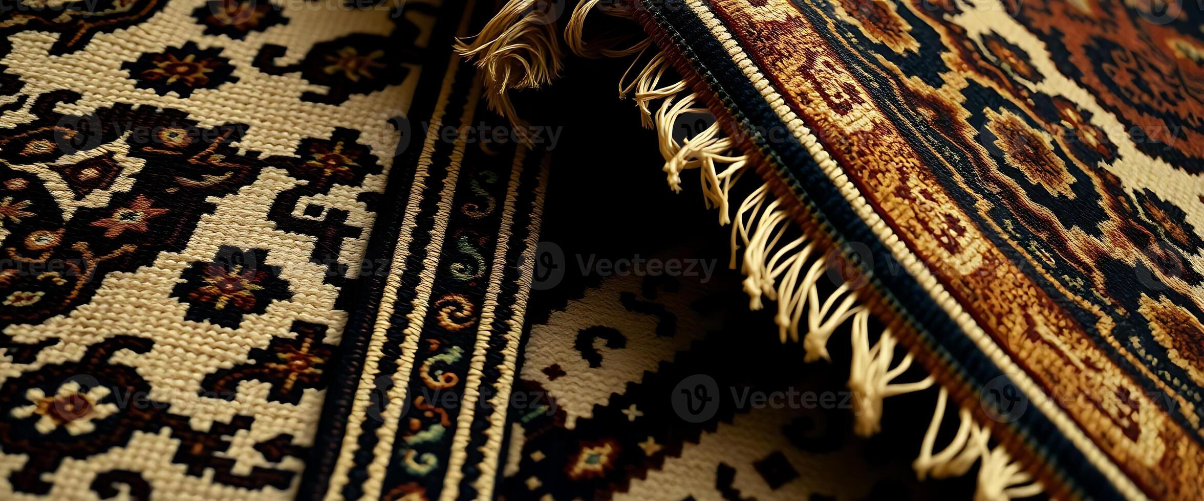 close up of a rug with many different colors photo