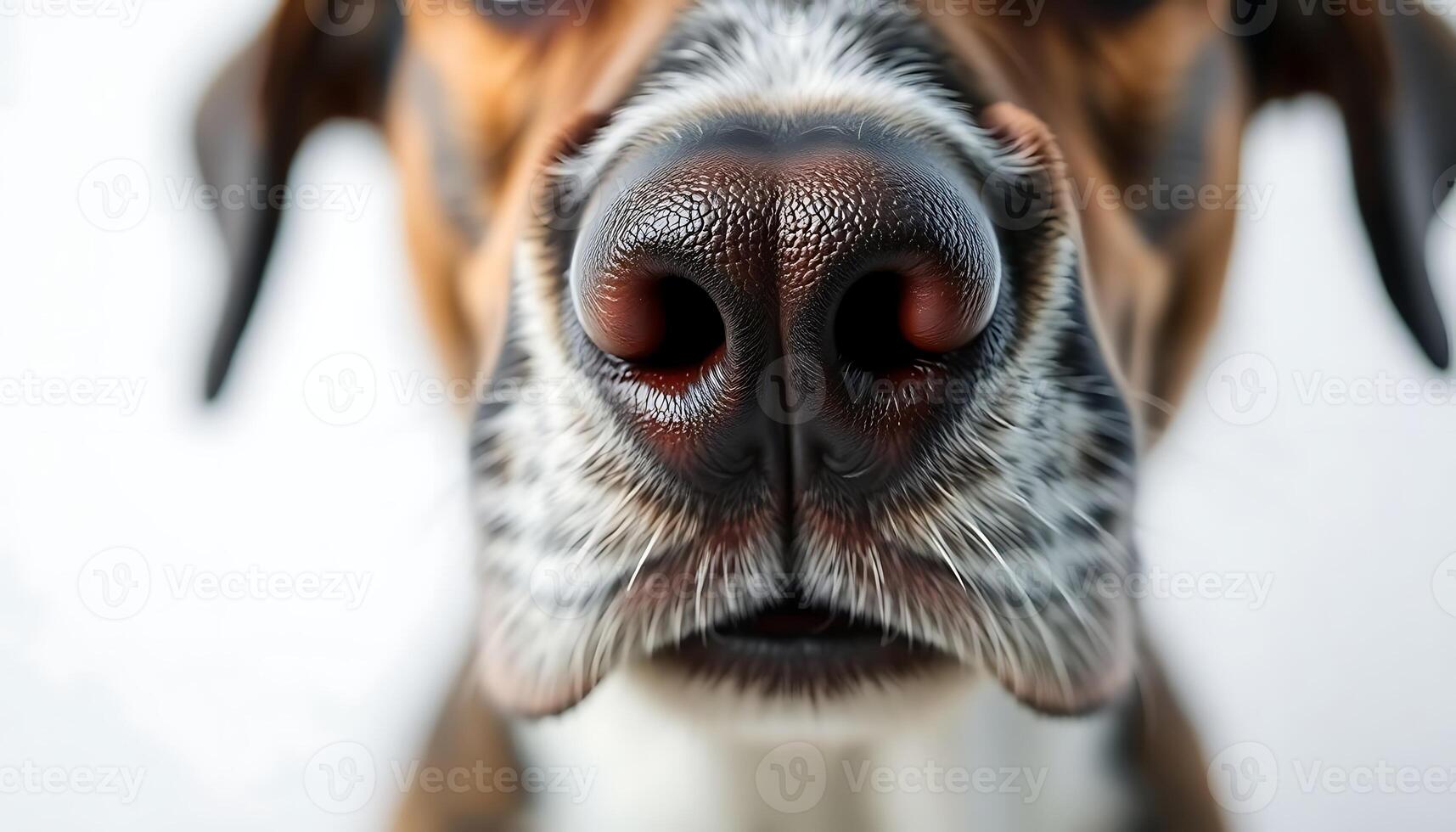 close up of a dog's face with his tongue out photo